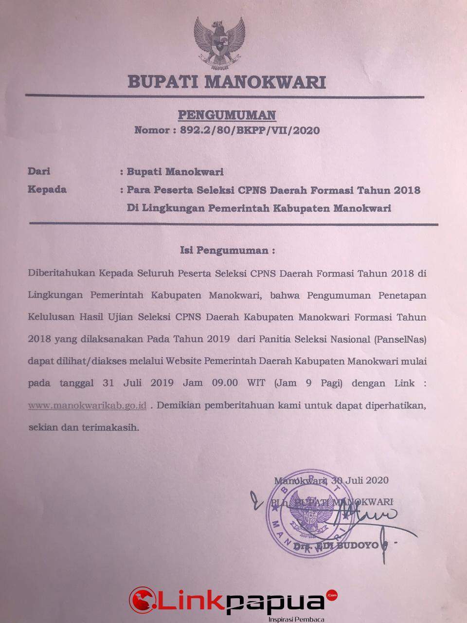 A SURAT LAMPIRAN BUPATI