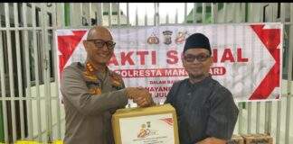 Wujud Kepedulian Sosial, Polresta Manokwari Berbagi Sembako dengan Yayasan Ikhsan Al Mauun
