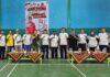 Semarak HUT Ke-81 RI, Wabup Bintuni Buka Turnamen Badminton Pemuda Pakuwojo