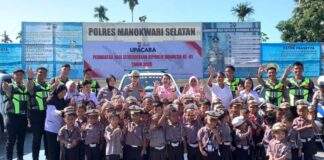 Polisi Sahabat Anak, Satlantas Polres Mansel Tanamkan Tertib Lalu Lintas ke Anak TK