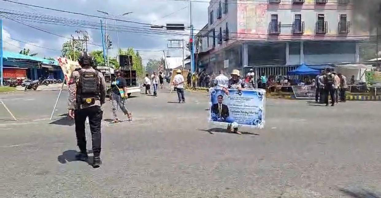 Lokasi simpang Bank Mandiri Sanggeng yang menjadi salah satu lokasi aksi pada Rabu (2/9/2026)