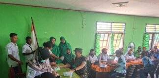 Satgas TMMD Ke-130 Mansel Gandeng Dinkes, Warga Yamboi Dapat Layanan Kesehatan Gratis