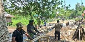 Satgas TMMD Mansel Terus Bergerak, Pembesian Jembatan Dikebut demi Akses Warga
